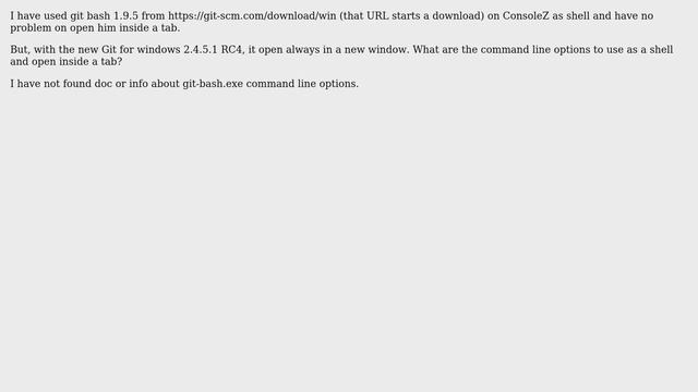 How to open git for windows shell inside a tab on ConsoleZ? смотреть онлайн