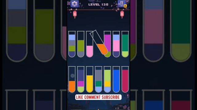 Sort water puzzle || Level 136 || solution tutorial. смотреть онлайн