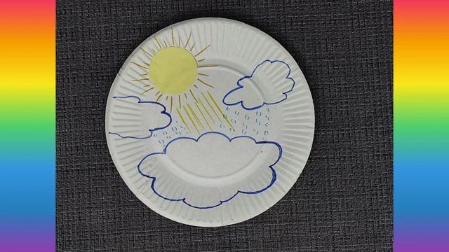 Весенняя поделка РАДУГА /бумажная тарелка/Paper Plate Rainbow Craft смотреть онлайн