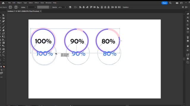 Infographic Circles in Adobe Illustrator with new and easy way смотреть онлайн