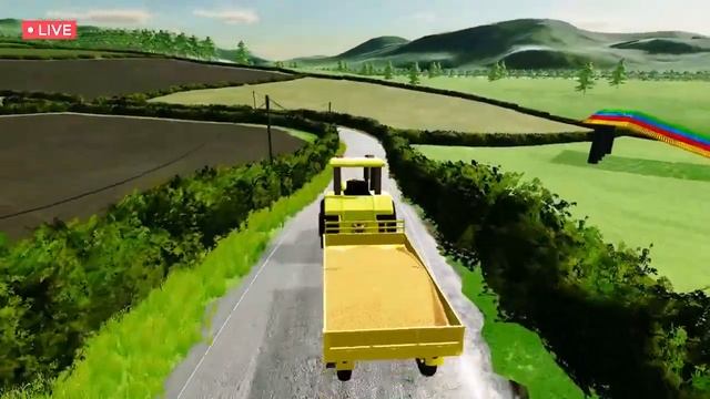 TRACTORS AND TRUCKS OF COLORS ! TRUCKS AND TRACTORS TRANSPORTING Farming Simulator 22 | LIVE 6 смотреть онлайн