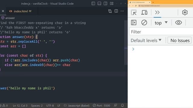 JavaScript - Find First Non-Repeating Letter in String смотреть онлайн