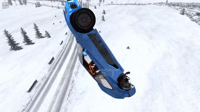 Beamng Drive - Giant Crusher/Catapult Crushes Cars