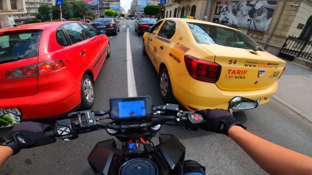 [4K] KTM Duke 125 2021 | City Riding In Bucharest (RAW Sound)