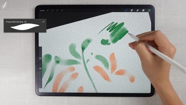 Wet on Dry Brushes : Ultimate Watercolor Brush set by Freya.art สีน้ำเปียกบนแห้ง смотреть онлайн