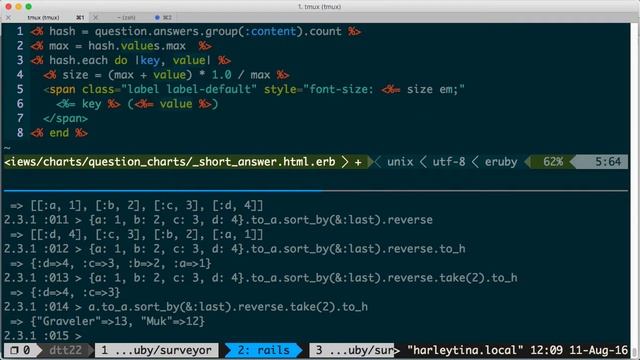 CS-AR1: Advanced Ruby Lab 4 - Building a survey site (cont.) - Charts - part 3 смотреть онлайн