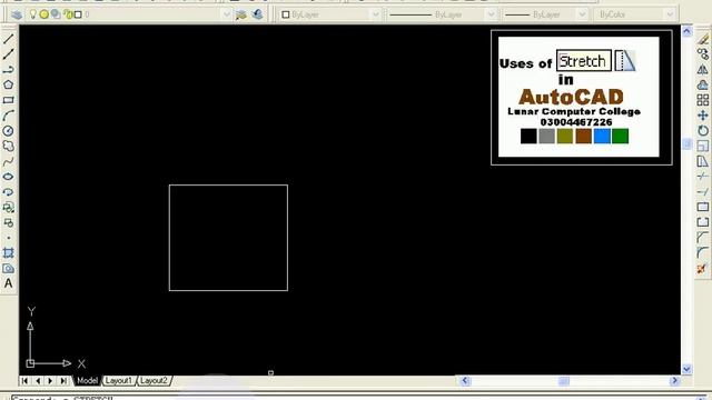 How to use Stretch Command in AutoCAD - 22 | Lunar Computer College смотреть онлайн