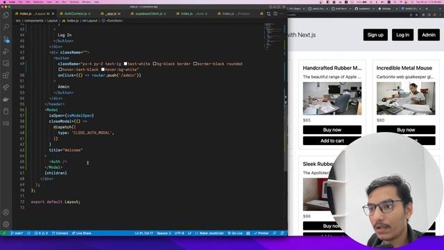 PART - 2 || E-COMMERCE website using Next.js, tailwind CSS, and Supabase for beginners смотреть онлайн