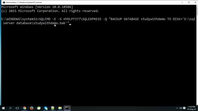 SQL Server Database Backup and Restore using Command Prompt смотреть онлайн