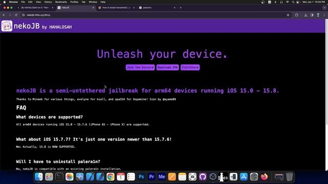 New NekoJB JAILBREAK RELEASED! Jailbreak With TWEAKS For iOS 15.0 - 15.8 (arm64) PASSCODE Working! смотреть онлайн
