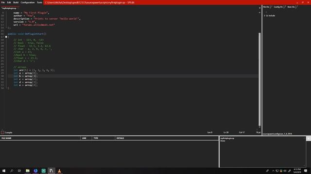 SourceMod Plugin Tutorial - 2 - Types! смотреть онлайн