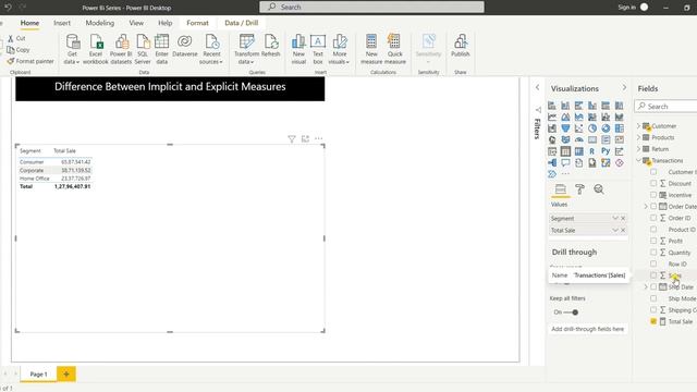 Power BI. Implicit and Explicit Measures. #Dax #PowerBI #Learning смотреть онлайн
