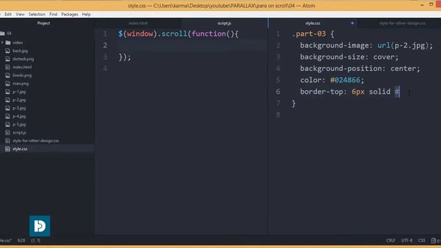 Parallax Background using JQuery - How to make parallax background image when scrolling a web page. смотреть онлайн