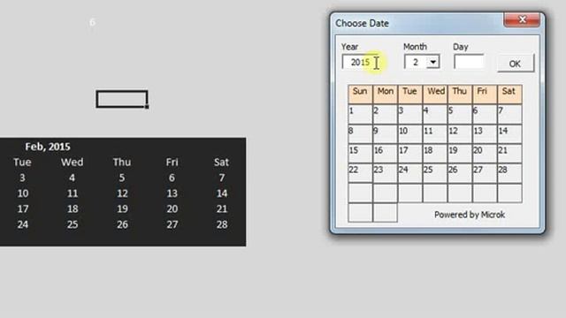 Date Picker Calender control in Excel смотреть онлайн