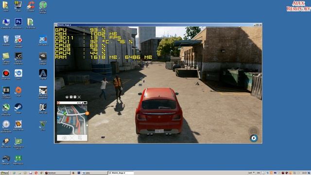 WATCH DOGS 2 1.07 запуск на супер слабом пк (ОЗУ 2, GeForce GT 630 1 ГБ) смотреть онлайн