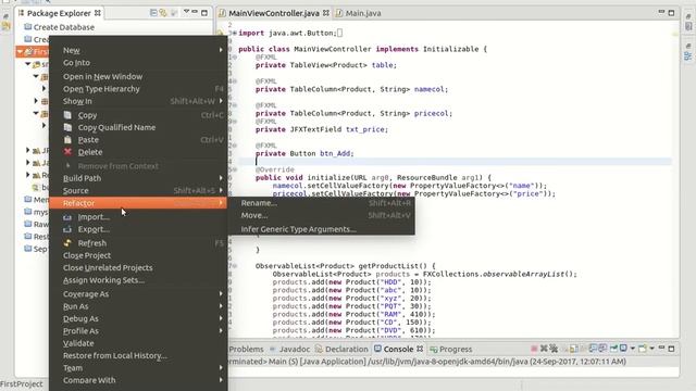 javafx add row to table view смотреть онлайн