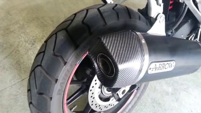 Suzuki V-Strom 1000 ABS 2014 Arrow exhaust sound dB killer on/off смотреть онлайн