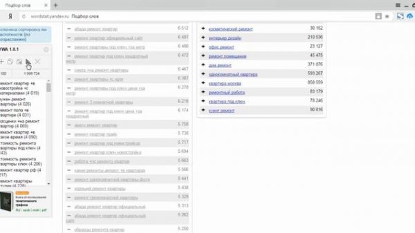 Яндекс Вордстат Ассистент / Yandex Wordstat Assistant
