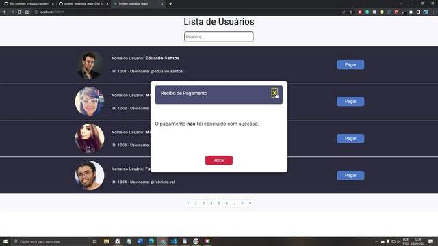 Projeto individual React com Fetch, paginação e filtro (demonstração) смотреть онлайн