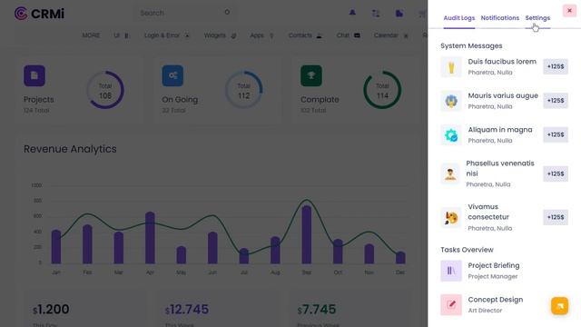 CRM Admin Dashboard Template Bootstrap with RTL Light Theme смотреть онлайн