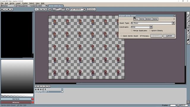Как сделать спрайт лист в Aseprite | Pixel Art | Aseprite