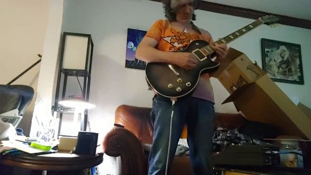 Gibson LP Classic with 496r/500t pickups into Marshall DSL 40cr improv jam. смотреть онлайн