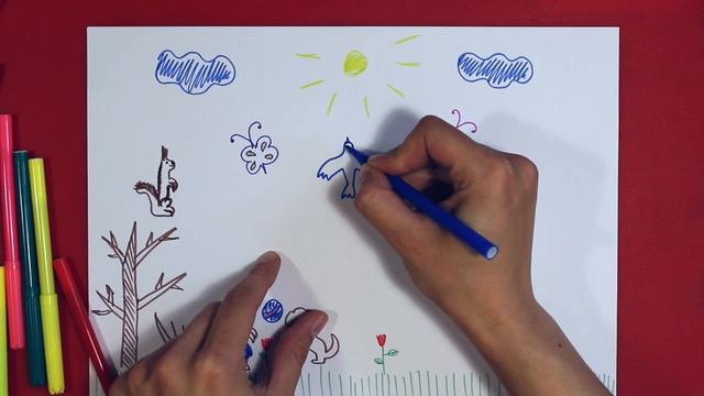 ВЯ ВЯ ВЯ - Песенки для детей - На белом листочке - Видео для детей - Детские рисунки смотреть онлайн