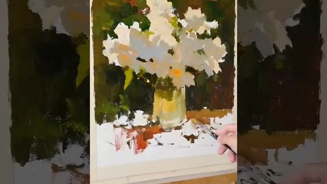 Букет цветов маслом смотреть онлайн