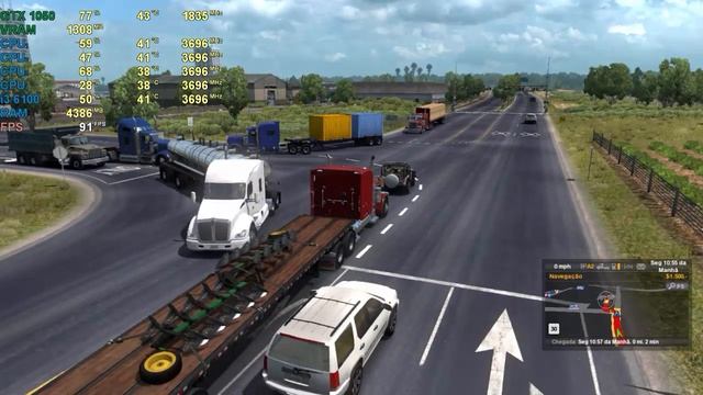 American Truck Simulator - GTX 1050 2GB - i3 6100 - 1080p - benchmark смотреть онлайн