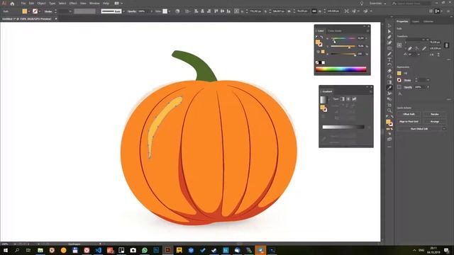 Рисуем тыкву на Хэллоуин в Adobe Illustrator смотреть онлайн