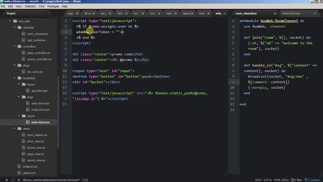 Framework Phoenix - 12/2 Channel, chat, broadcast, authentication смотреть онлайн