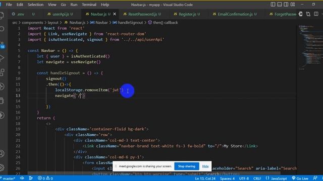 React and Express Connection Day 5 dynamic navbar while log in смотреть онлайн