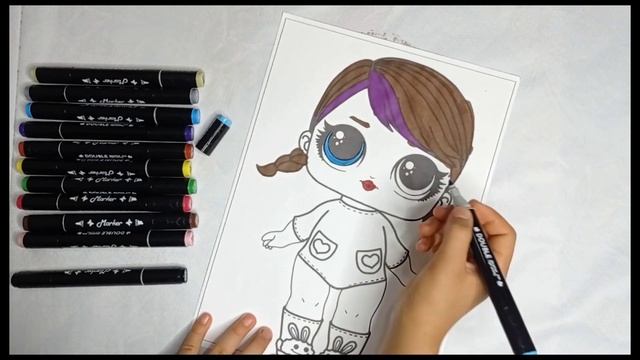 Здравствуйте! Я люблю рисовать и красить. Сегодня буду красить куклу Лол. смотреть онлайн