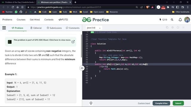 Day 130 - Minimum sum partition | DP | GFG POTD 9 Nov смотреть онлайн