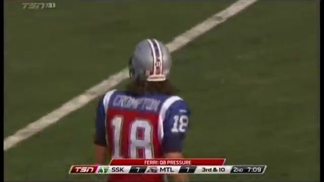 Diamond Ferri #22 LB Saskatchewan Roughriders 13Oct2014 смотреть онлайн