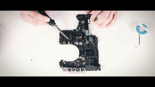 ? Замена перепайка BGA микросхемы видео-чипа на MacBook Pro  МакПро