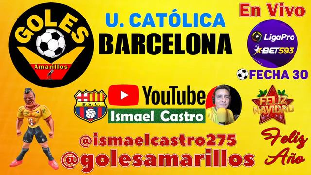 U. Católica vs Barcelona. Goles Amarillos en vivo!!! смотреть онлайн