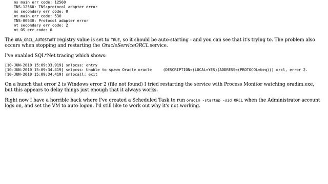DevOps & SysAdmins: Oracle 10g for Windows does not start up on system boot (2 Solutions!!) смотреть онлайн