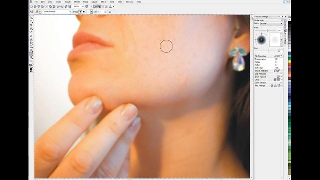 CorelDraw/ PhotoPaint - Photo retouching - blemish removal and skin smoothing - clone tool смотреть онлайн