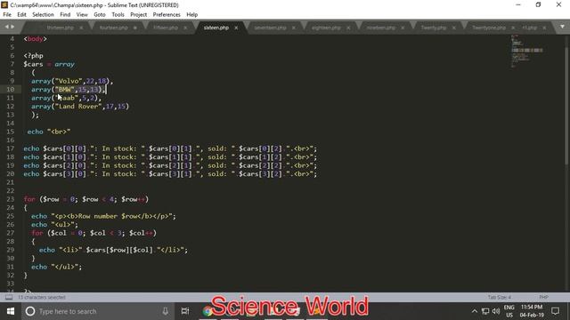 Multidimensional Array In PHP | Array In PHP In HINDI смотреть онлайн