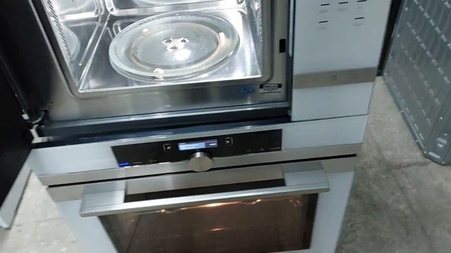 Вмонтована мікрохвильова піч мікрохвильовка нвч Siemens BF525LMW0 біла смотреть онлайн