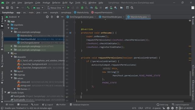 Android Studio (Java) Insert and Eject SIM Card Detection Using Telephony Manager and Live Data смотреть онлайн