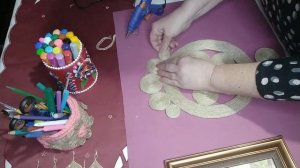 Панно из джута и пуговиц!