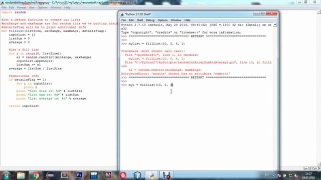 PYTHON Lists - Fill list with random values смотреть онлайн