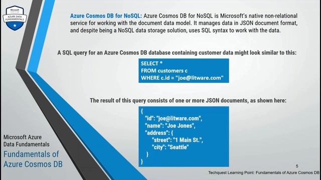 | Microsoft Azure Data Fundamentals | Fundamentals of Azure Cosmos DB | смотреть онлайн