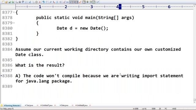 Java Certification 8 & 11 OCJA (1Z0 - 808 & 815)Session - 37 | Import Statement Contnd смотреть онлайн