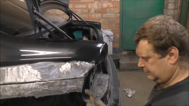 BMW E39. The quarter panel repair. Ремонт заднего крыла. смотреть онлайн