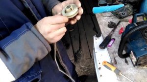 Как заменить верёвку-стартер (шнур стартер) на бензопиле.mp4