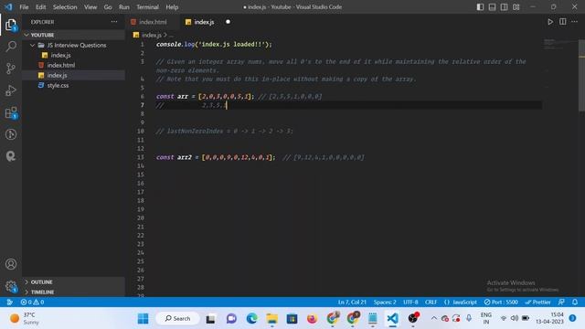 Move Zeroes To The Right || LeetCode || JS Interview Questions || Arrays смотреть онлайн