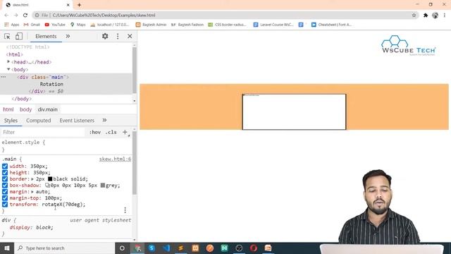 How to use Rotate Function | Transform Property | Learn CSS | #52 смотреть онлайн